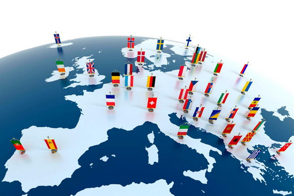 Een wereldbol met vlaggetjes waar zich msc bevinden.